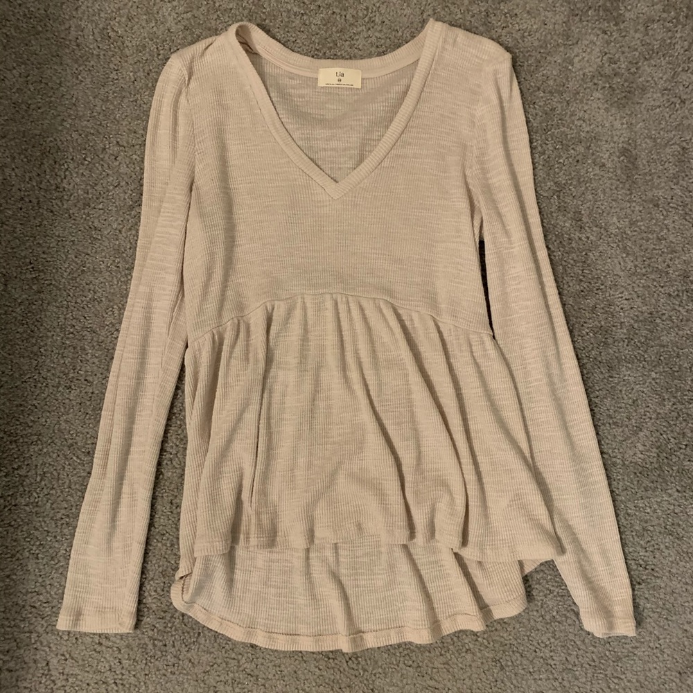 Anthropologie Long Sleeve Peplum Top! Brand New!